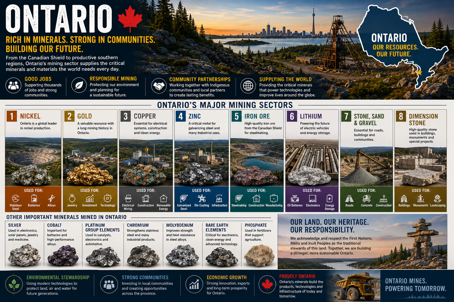 Ontario mining sectors infographic